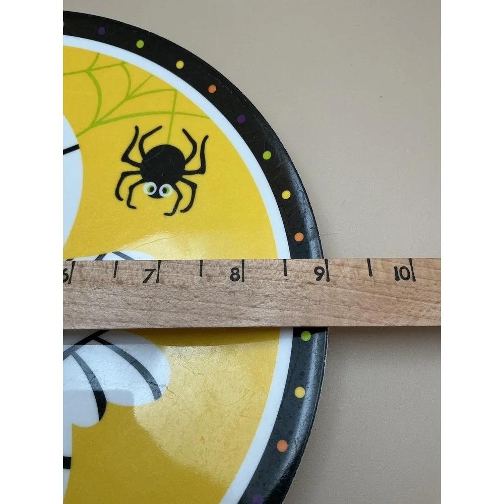 Halloween‎ Mummy & Spider Plate & Matching Yellow Divided Toddler Plate